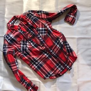 Red white and blue flannel